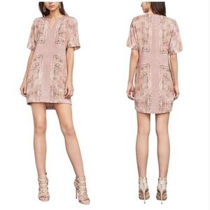 Chic Pink Patterned Dress